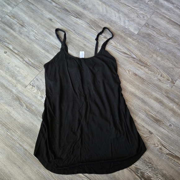 Tops - Black Women's Nursing Breastfeeding Tank Top